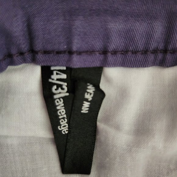 Nine West Jeans Ladies Shorts Cotton Spandex Blend Size 14/31 4 " Inseam Purple - Picture 2 of 10